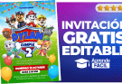 Invitación de Paw patrol -patrulla canina Editable en Canva – Gratis