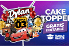 Cake Topper de Cars – Rayo Mcqueen en Canva 🎂 Plantilla Gratis