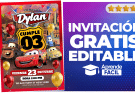 Invitacion de Cars disney -Rayo Mcqueen Editable en Canva – Gratis
