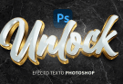 Efecto de texto dorado 3D en photoshop